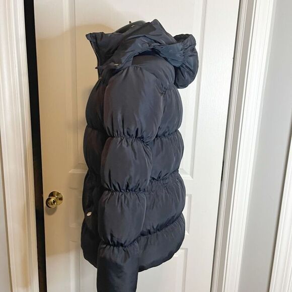 Massimo Dutti Made in Italy Duck Down Sports Hooded Zip Pocket Puffer Coat - Picture 2 of 15